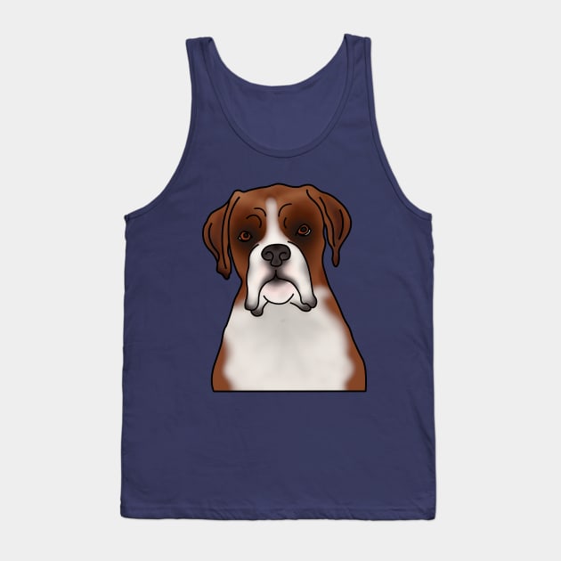 Boxer Dog Portrait Tank Top by JadeMadeThis